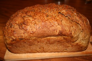 Flax seed and rye sourdough bread